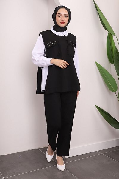 İmajButik Τριπλό Μαύρο Σετ - Πλαϊνά Λεπτομέρειες