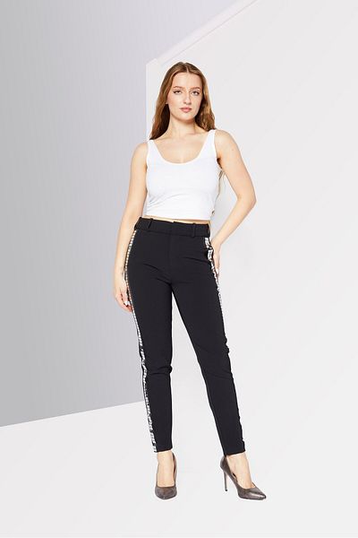 PİNKO Women Slim Fit Staud Chino Pants, Black