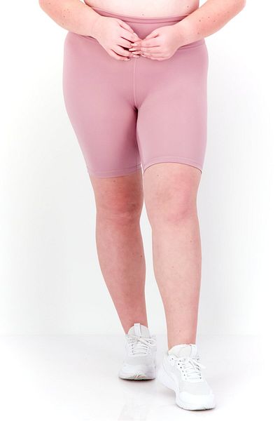 adidas Women Plus Size High Rise Biker Short, Mauve