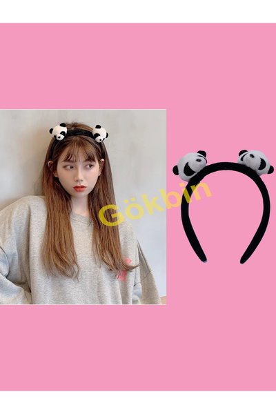 Gökbin Yumuşak Kurbağa ve Panda Figürlü Taç Sevimli Çocuk Taçları