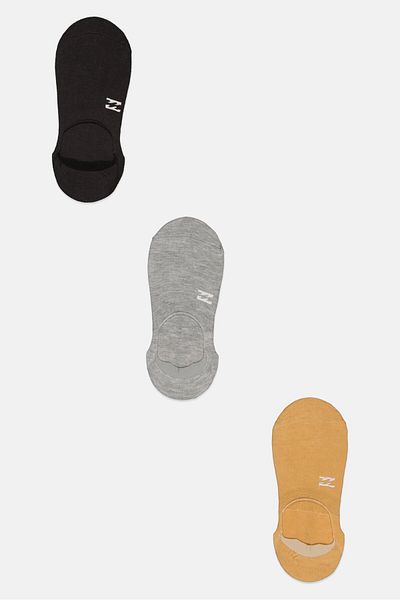 BİLLABONG Women 3 Pair Brand Logo Invisible Socks, Grey