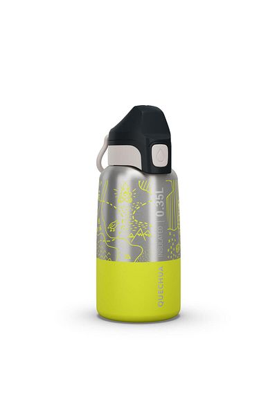 Decathlon Quechua Kids Outdoor Stainless Steel Thermos - 0.35 L - Yellow