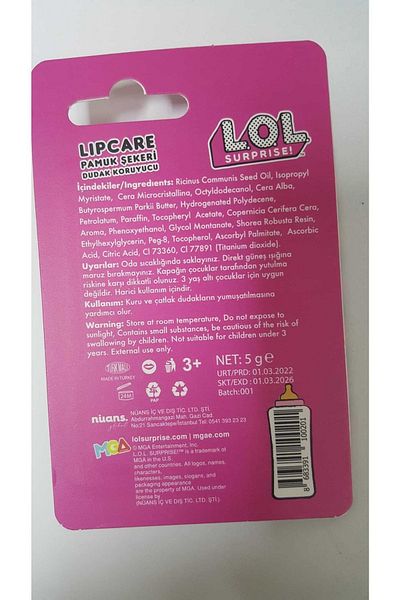 LOL Lipcare Lip Protector Cotton Sugar 5 Gr