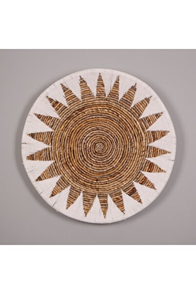Mylamp Milet 60x13 cm Çap- Doğal Abaka Duvar Tabağı