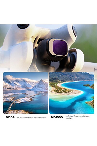 K&F CONCEPT DJI Mini 4 Pro için ND Filtre SETİ ( ND4 + ND8 + ND16 + ND32 + ND64 + ND1000 Uyumlu )