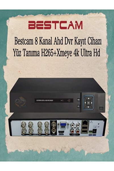 8 Kanal Ahd Dvr Kayıt Cihazı Yüz Tanıma H265 Xmeye 4k Ultra Hd