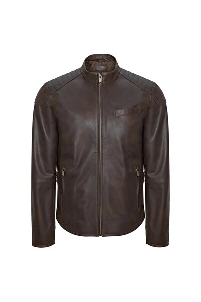 Desa Dugan Kahve Erkek Deri Mont