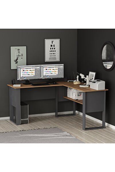 Betroya Randi Çalışma Masası - Antrasit / Kemençe