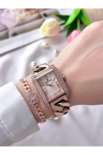 Daniel Klein Retro Vintage Model Steel Band 3 Atm Water Resistant Women's Wrist Watch+Bracelet N13895.5