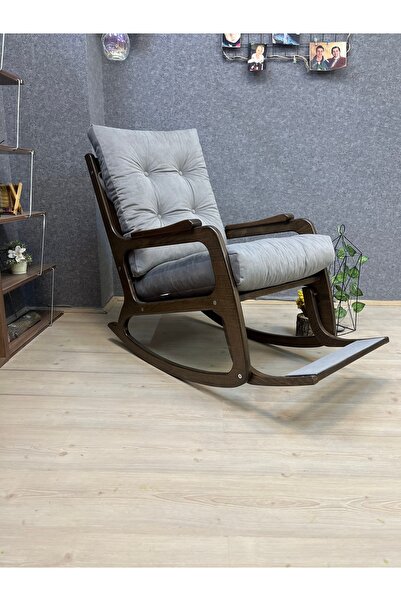 Asedia KONTES KÜL GRİ SALLANAN SANDALYE SALLANAN KOLTUK BABA KOLTUĞU OKUMA KOLTUĞU