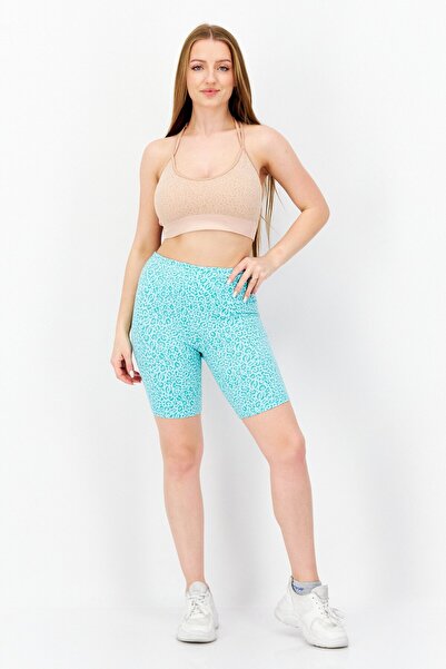 BİLLABONG Women Allover Print Biker Shorts, Turquoise