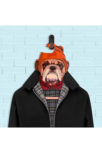 kapella BULLDOG2 ЦИФРОВИЙ ДРУК БУТІК ДЕРЕВ'ЯНИЙ ПОВІСНИК ДЛЯ ОДЯГУ