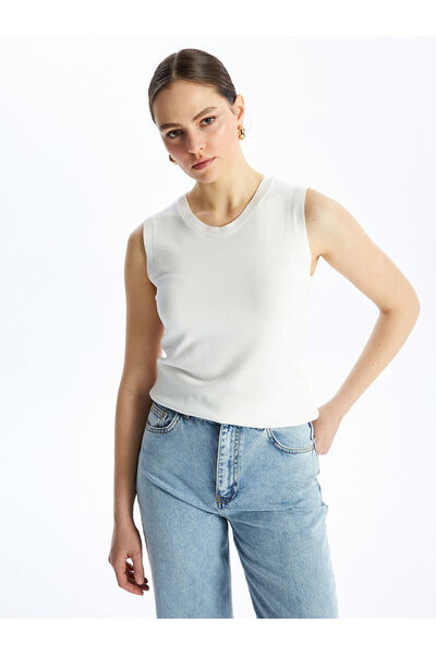 LC Waikiki Damen-Strickpullover mit Rundhalsausschnitt