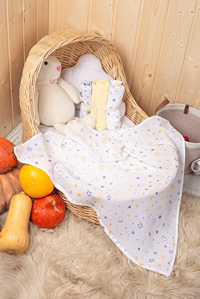 LUCKKA 3-Piece Multi-Purpose Muslin Cover Set - 75X75 cm - Ztc200