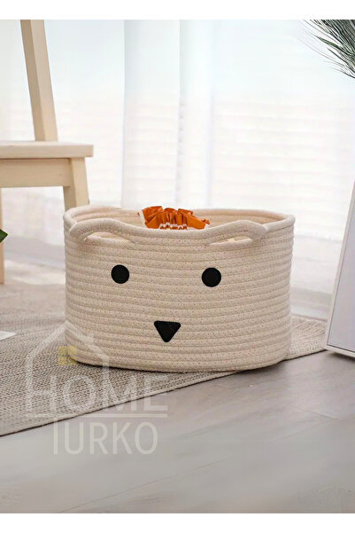 HomeTurko Джут Декоративний Котик Дитяча Кімната Прикраса Іграшка Кошик Горщи...