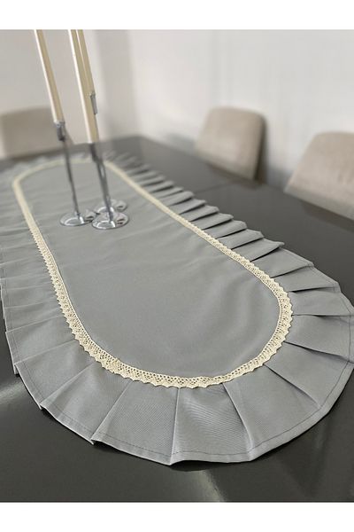 Parla Life French Laced Duck Linen Runner - 40X120 Cm, Customized Size