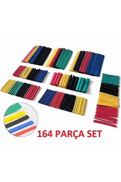 CMT 164 Pieces Set Heat Shrink Tubing Cable Protector Sleeve