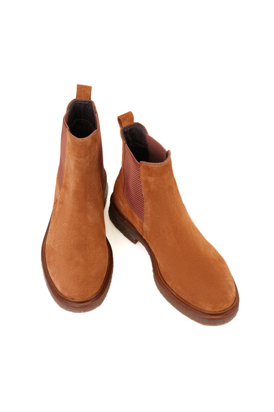 Desa Ascent Taba Kadın Lastikli Süet Deri Chelsea Bot