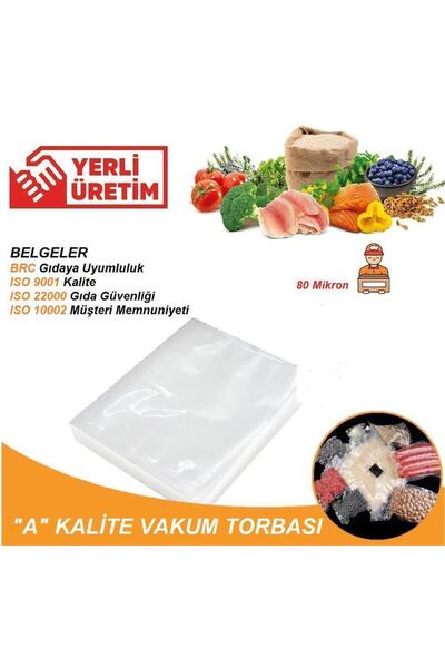 Tırtıklı 25x30 cm 50 Adet Vakum Poşeti