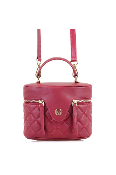 Desa Azelie Claret Red Women's Quilted Leather Handbag