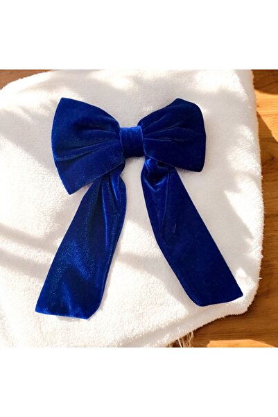 alsaccessories Γυναικείο Μεγάλο Μέγεθος Μπλε Χρώμα Βελούδινη Ουρά Μοντέλο Κλι...