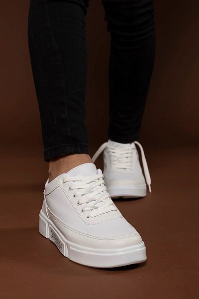 Zerenyus Sz90000 Faux Leather Casual Sneaker - Lace-Up, Άνετα, Αθλητικά Όλες τις Εποχές