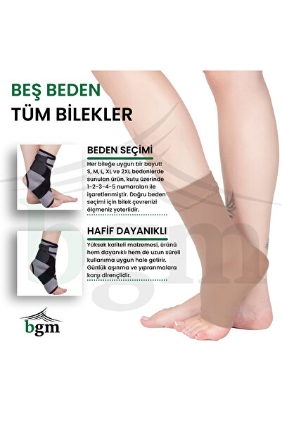 bgm Aktif Dolaşım Ayak Bilekliği Yüksek Kalite Elastik Spor Bilekliği