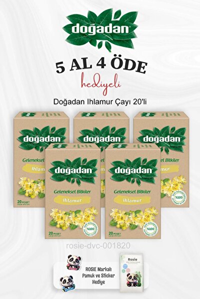 Doğadan شاي الزيزفون القطني من روزي - 20 قطعة، اشتري 5 واحصل على 4