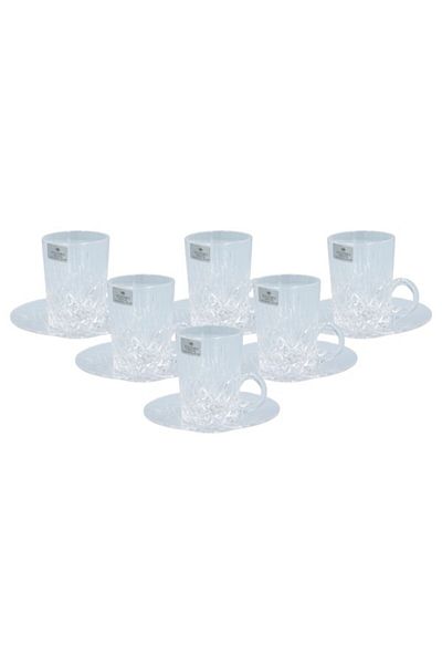 Solitaire Crystal 12-Piece Turkish Prestige Trudeau Coffee Set