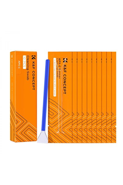 K&F CONCEPT Sensör Temizleme çubuğu - 10 lu Paket ( APS-C ) Uzun saplı