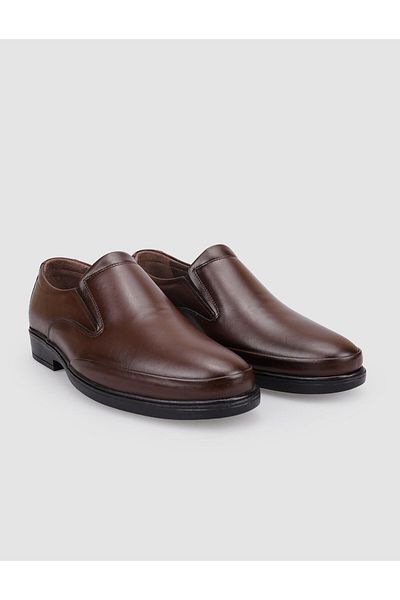 Cabani 100% Genuine Leather Brown Men's Casual Shoes