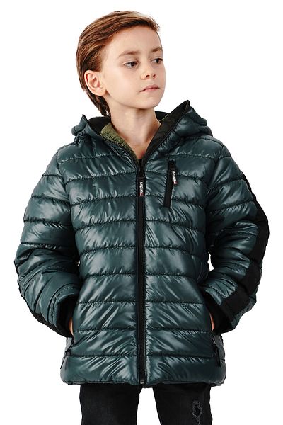Merdia Boy's Hooded Coat Waterproof and Windproof Fur Inside