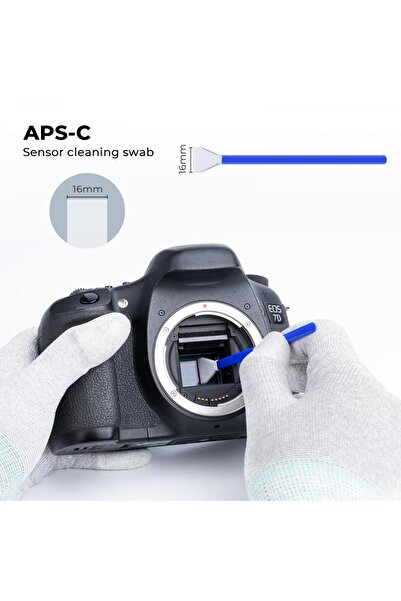 K&F CONCEPT Sensör Temizleme çubuğu - 10 lu Paket ( APS-C ) Uzun saplı