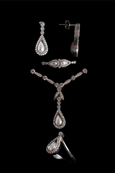 Sinemkacay 925 AYAR GÜMÜŞ RODYUM (BEYAZ ALTIN) KAPLAMA İNCİ UÇLARI