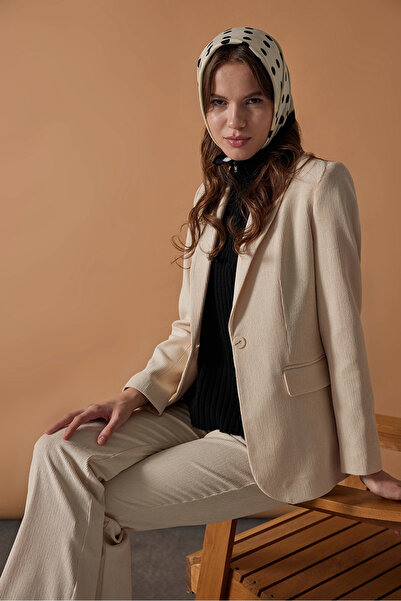 Gusto Блекинг от екрю кадифе с ревери