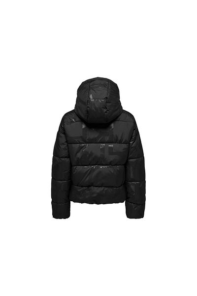 ONLY Onlmercedes Aop Puffer Women's Casual Coat 15326045 -Black Black