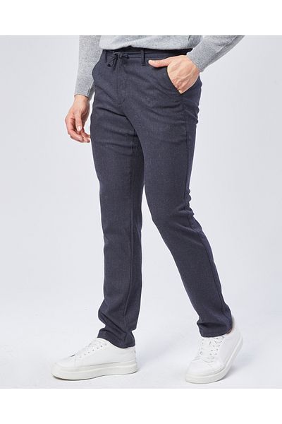 daddies cool with epic Navy Blue Woven Jogging Fit Casual Trousers