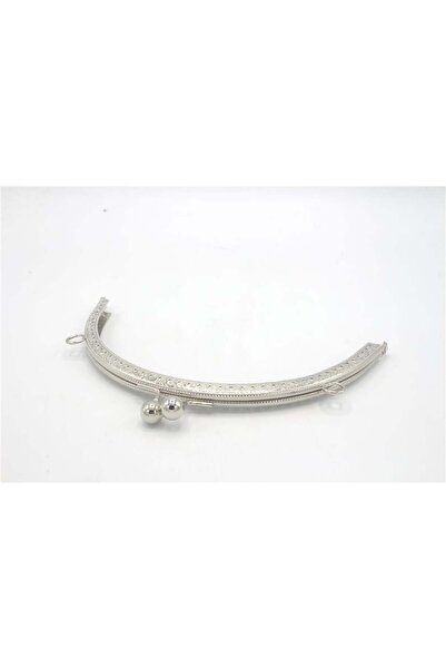 Gül مشبك حقيبة بيضاوي فضي اللون مقاس 20 سم