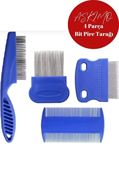 etteminönütoptanticaret Bit Pire Tarağı Set Kedi Köpek Paslanmaz Çelik Tüy Set