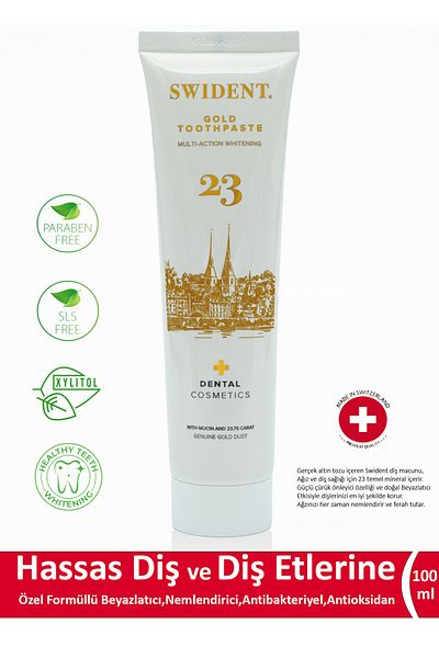 SWIDENT Gold Triple Care Whitening Toothpaste 100ml Whitening Toothpaste