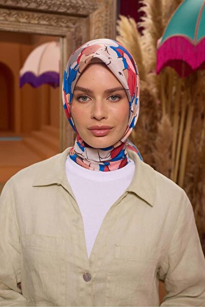 İpekhan Marrakech Collection Soft Scarf 1209 - 13 Burgundy/Blue