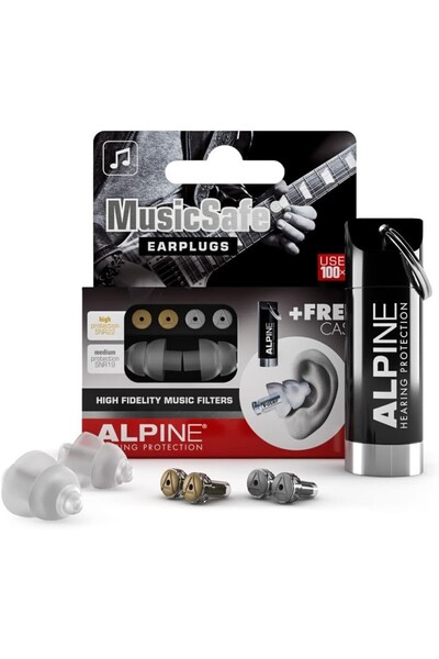 Alpine MusicSafe Kulak Tıkacı - Müzisyenler İçin Hipoalerjenik, Değiştirilebi...