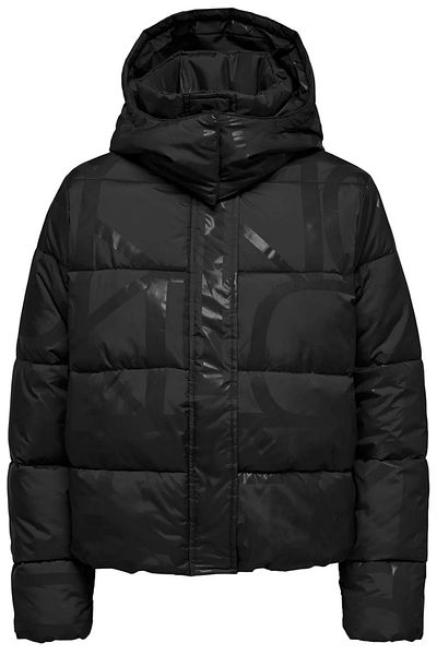 ONLY Onlmercedes Aop Puffer Women's Casual Coat 15326045 -Black Black