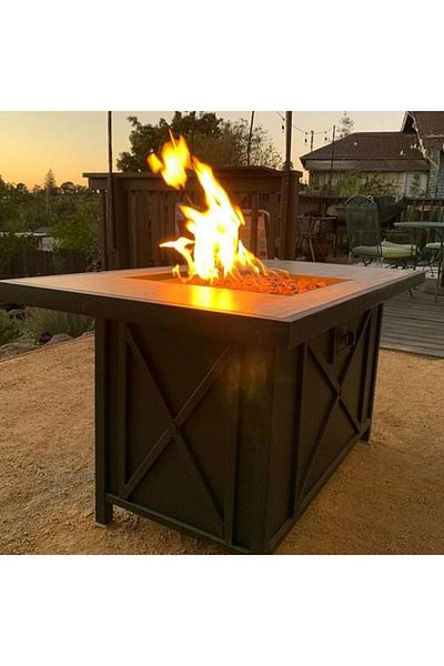 Bali 50,000 BTU Rectangular Propane Gas Outdoor Firepit