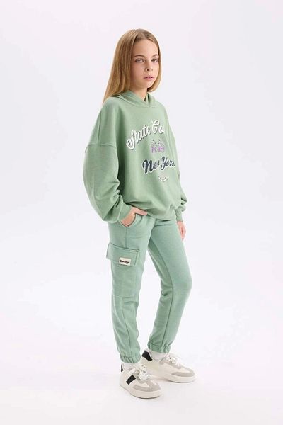 DeFacto D2872 Cargo Jogger Sweatpants με τσέπες και ελαστικό πόδι στη μέση