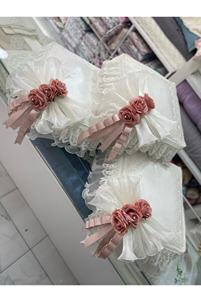 AHSEN TASARIM Üç adet bir büyük iki orta nişan bohçası