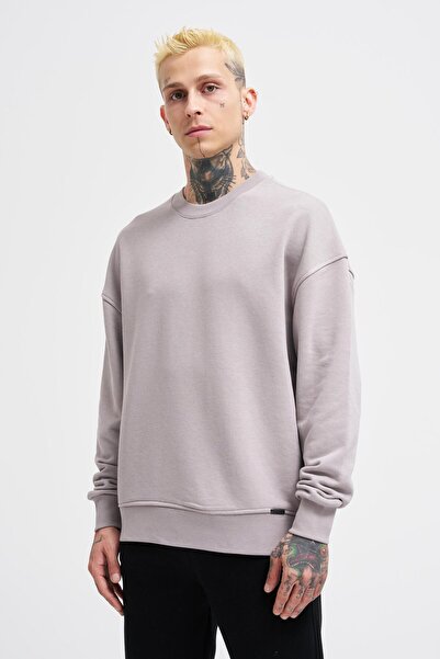 Machinist Чоловічий базовий однотонний оверсайз світло-сірий світшот