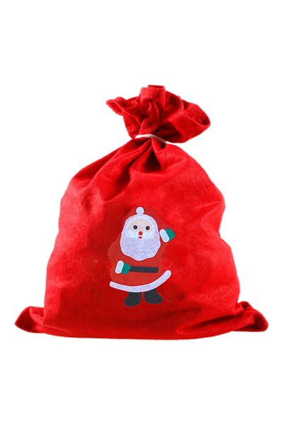 Parti dolabı 1 Piece Christmas Gift Distribution Sack with Santa Claus Head Figure Decorative Sack Ornament 30x40cm
