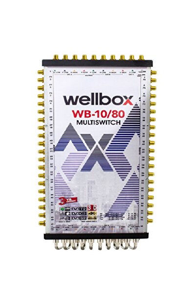 wellbox 10/80 Yüksek Sinyal Toplama Özellikli 80 Daireli Merkezi Uydu Santralı Adaptör Dahil Multiswitch