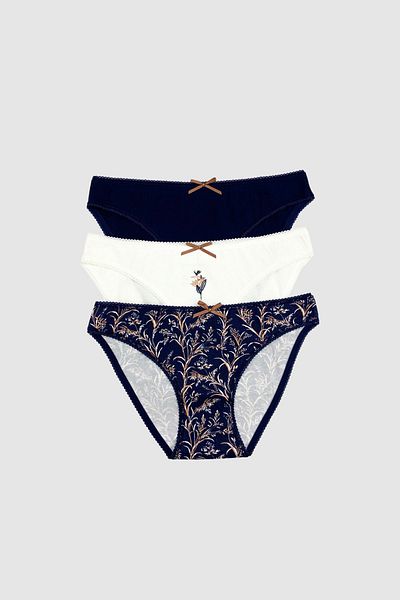 Pierre Cardin Paradise 2700 Pachet de 3 - Chiloți de bază din bumbac, imprimați și cu model